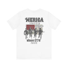 Load image into Gallery viewer, Commandos In Chief© Unisex Adult Tee &quot;Extra Small &amp; 4XL&quot; - PLAID, GHOST &#39;N CAMO (Backside, White, Short Sleeve)
