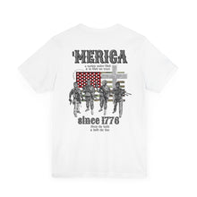 Load image into Gallery viewer, Commandos In Chief© Unisex Adult Tee &quot;Extra Small &amp; 4XL&quot; - PLAID, GHOST &#39;N CAMO (Backside, White, Short Sleeve)
