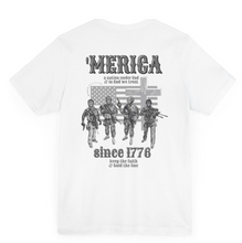Load image into Gallery viewer, Commandos In Chief© Unisex Adult Tee - OLD WEST (Backside, White, Short Sleeve)

